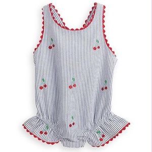 NWT Seersucker Cherry Swimsuit